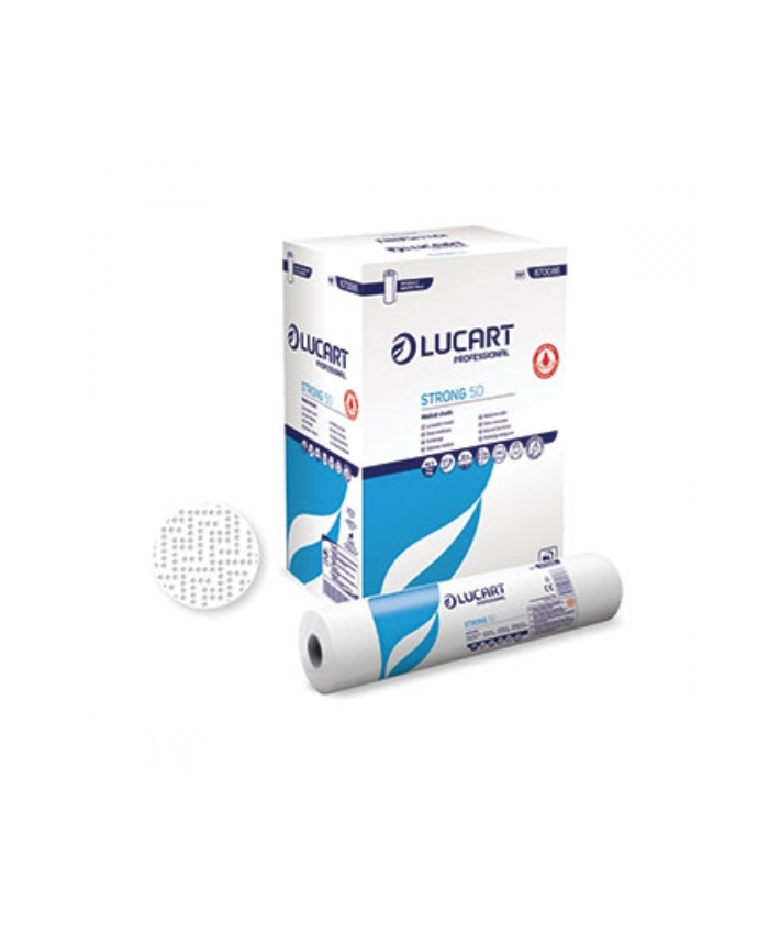 Rola medicala din hartie, tratata antimicrobian, alba - Strong 50 Joint